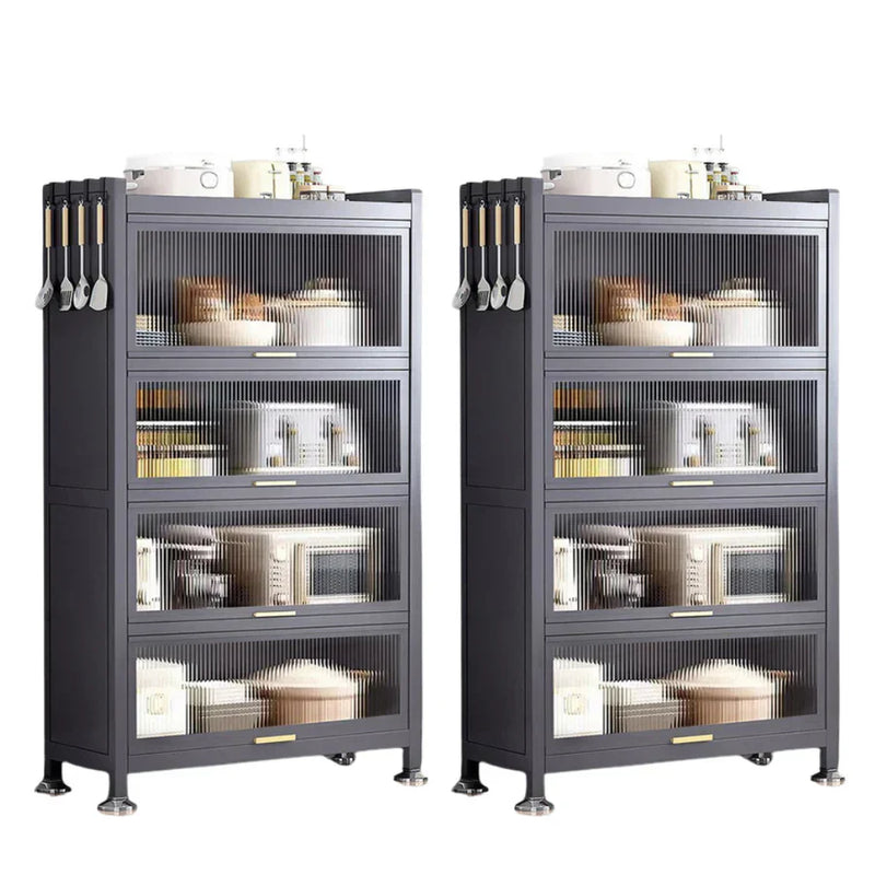 Set mit 2 multifunktionalen Stahlschränken
